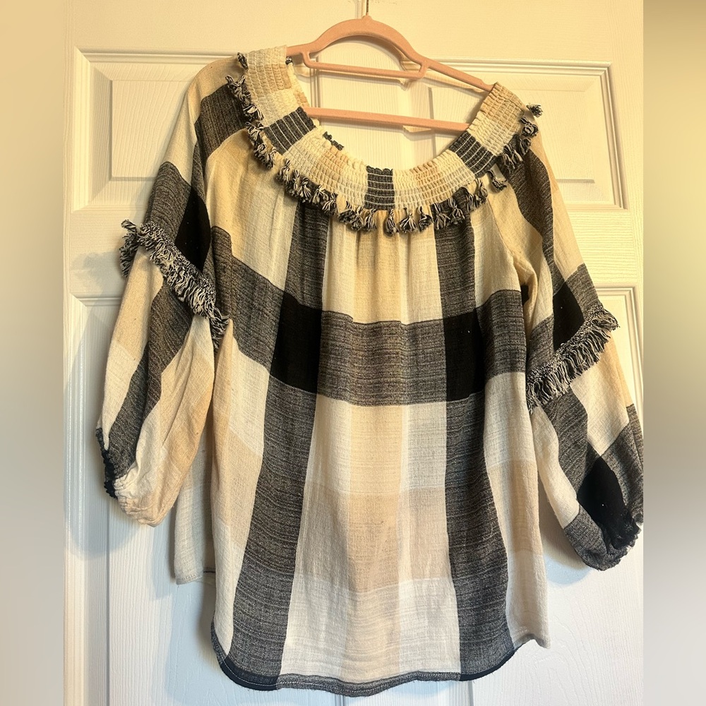 Bohemian Plaid Top